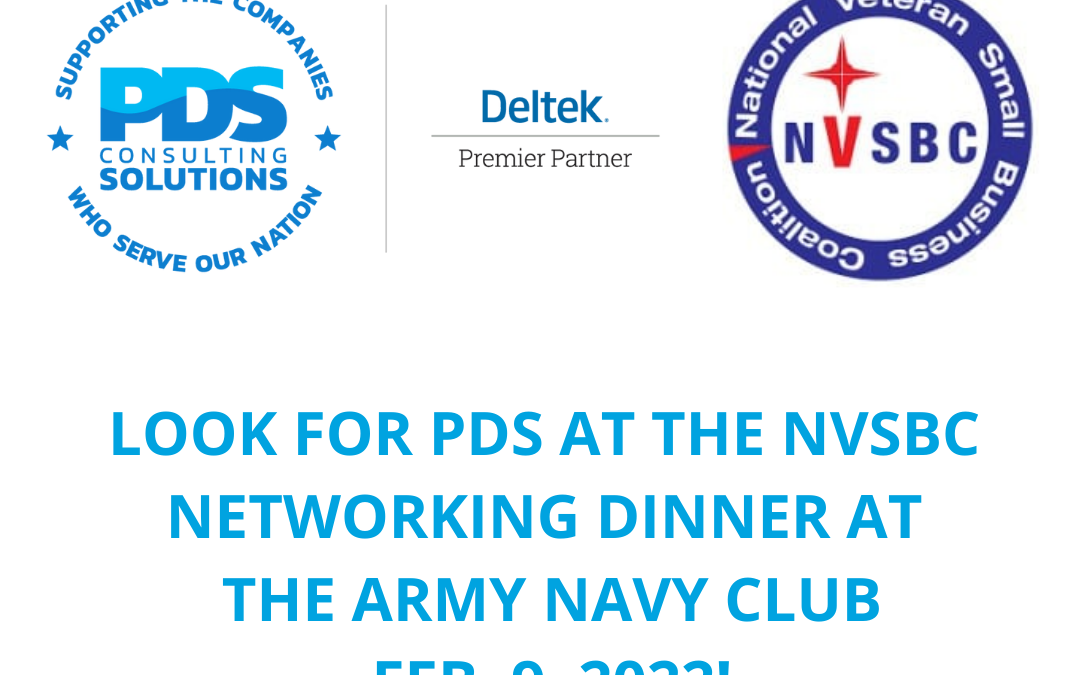 PDS is attending the NVSBC Networking Dinner, Feb. 9, 2022