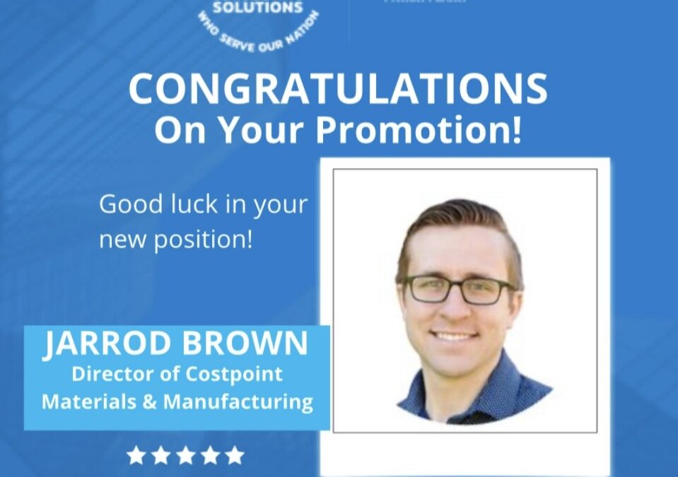 Congratulations To Jarrod Brown on His Promotion!